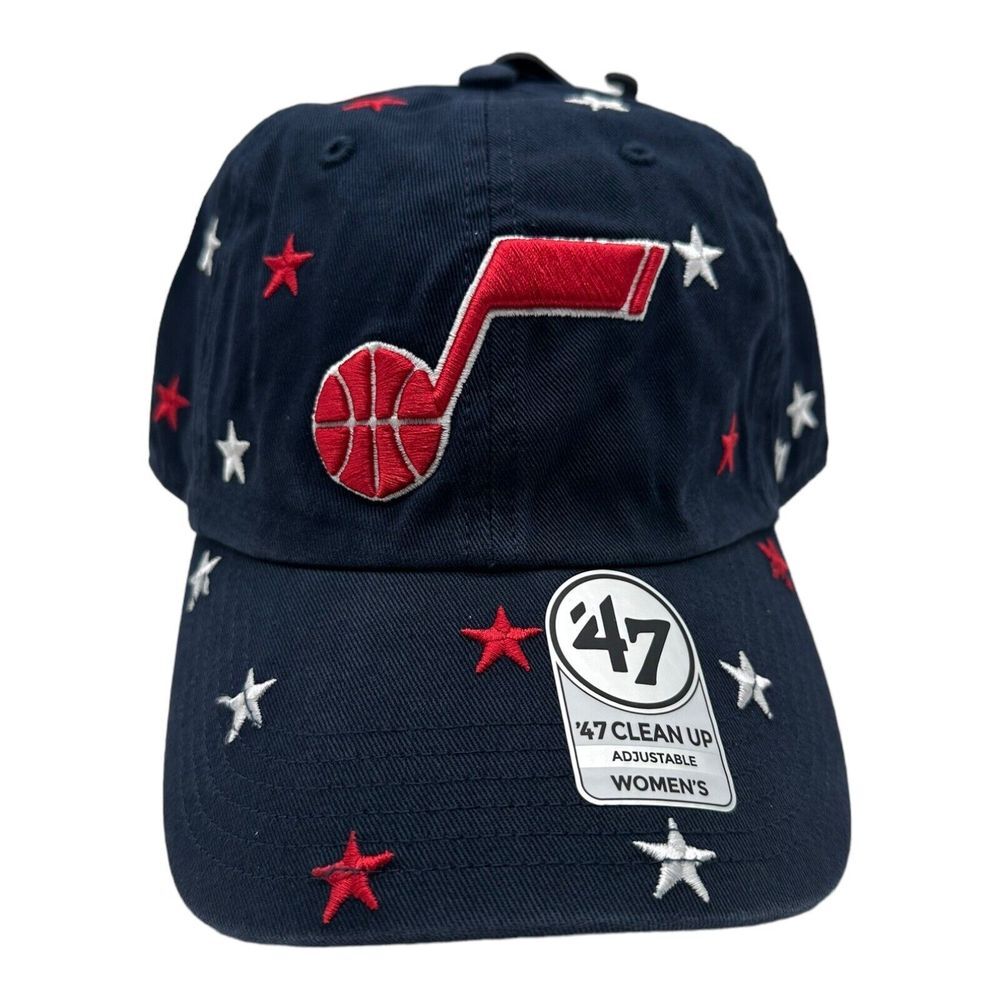 NWT Women's 47 Brand Clean Up‎ Utah Jazz NBA Confetti Stars Adjustable Hat Cap